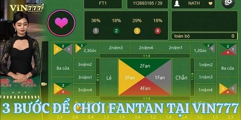 Ba bước đơn giản để bắt đầu cách chơi Fantan tại VIN777