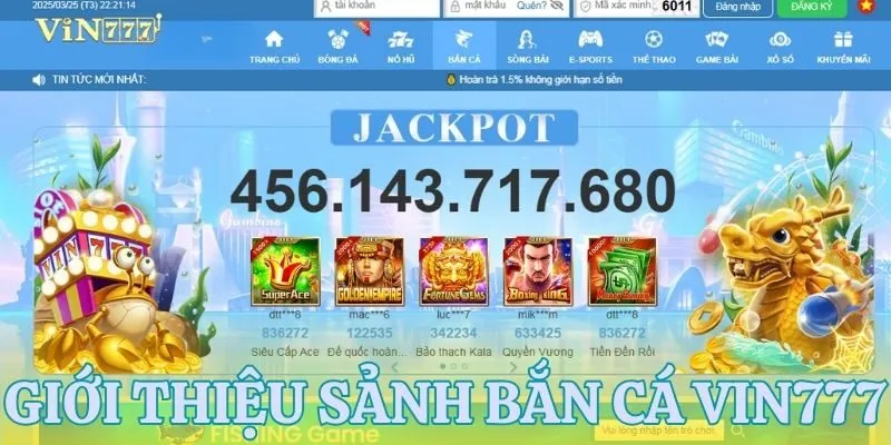 Bắn cá VIN777 - Đại dương giải trí hấp dẫn