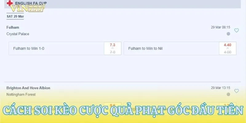 Bí kíp soi kèo cược phạt góc đầu tiên chuẩn xác