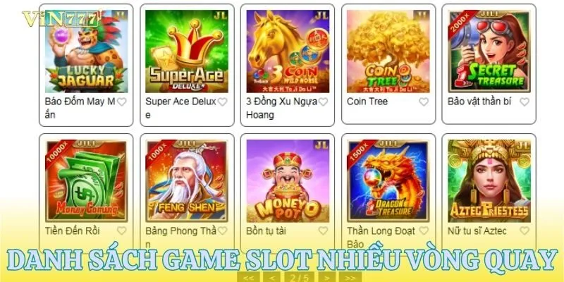 Các tựa game slot nhiều vòng quay dễ chơi