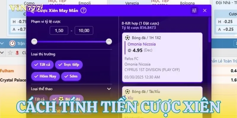 Cách tính điểm các thể loại kèo xiên