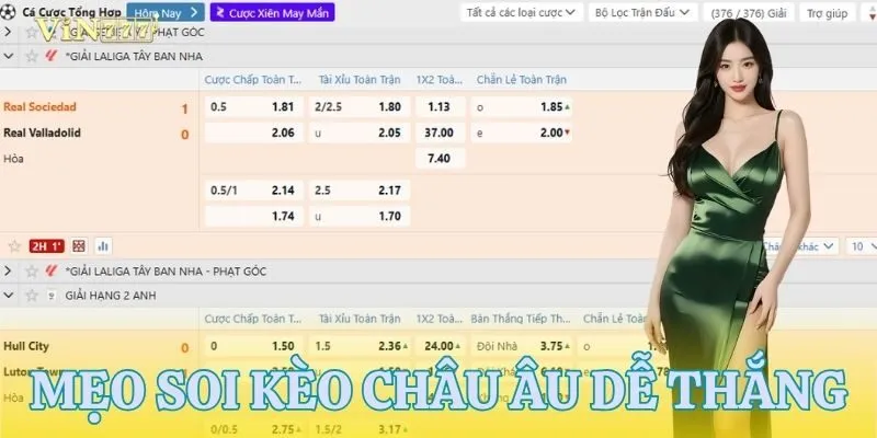 Mẹo soi kèo châu Âu chuẩn xác từ VIN777